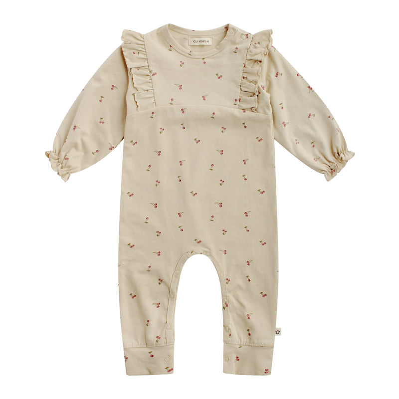 Meisjes Babypak Joepke | Cherry van Your Wishes in de kleur Putty in maat 74.