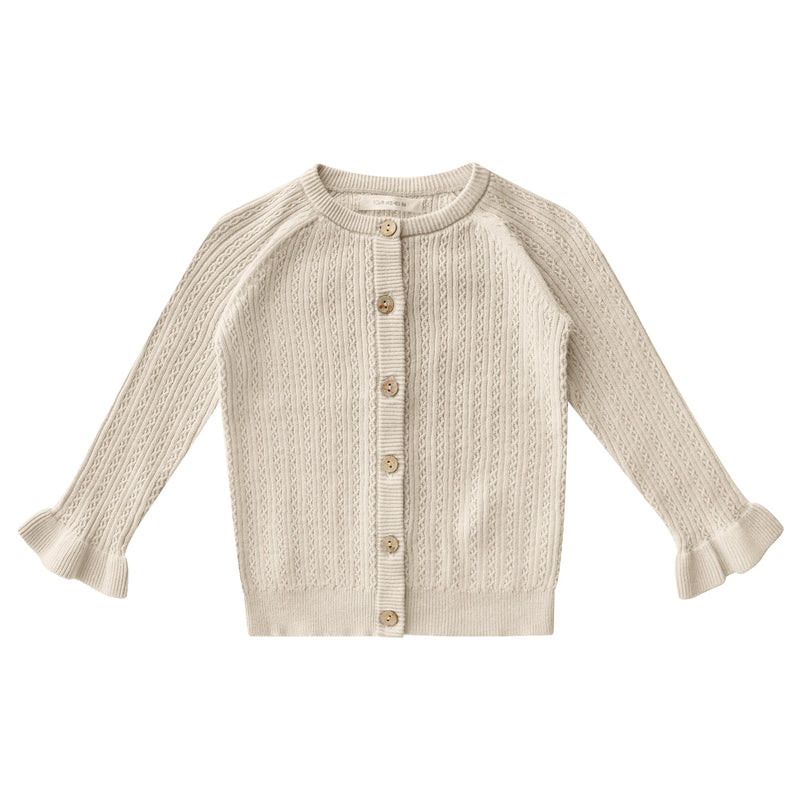 Meisjes Vest Joan | Motif Knit van Your Wishes in de kleur Putty in maat 134-140.