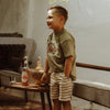 Jongens Shorts Joe | Linea van Your Wishes in de kleur Putty in maat 98.