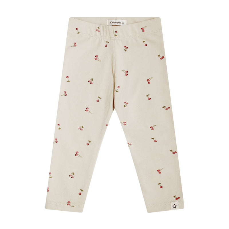 Meisjes Legging Nova | Cherry van Your Wishes in de kleur Putty in maat 74.