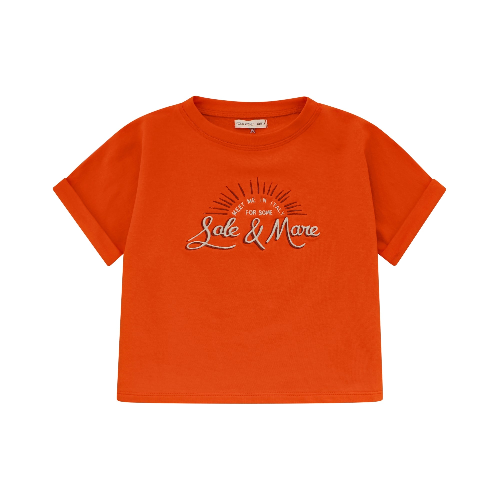 Meisjes Shirt Angie | Meet Me van Your Wishes in de kleur Flame in maat 134-140.