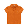 Jongens Polo Elton | Pique van Your Wishes in de kleur Flame in maat 98.