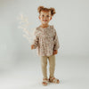 Meisjes Legging Jill | Twin Rib van Your Wishes in de kleur Slate Green in maat 98.