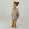 Meisjes Legging Jill | Twin Rib van Your Wishes in de kleur Slate Green in maat 98.