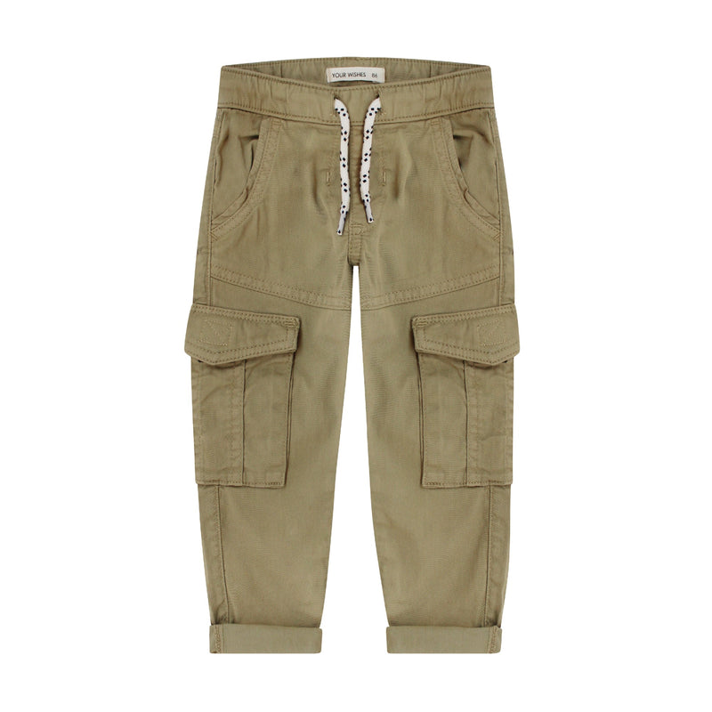 Jongens Broek Jorn | Cotton Stretch van Your Wishes in de kleur Slate Green in maat 134-140.