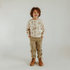 Jongens Broek Jorn | Cotton Stretch van Your Wishes in de kleur Slate Green in maat 134-140.