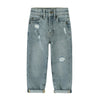 Jongens Broek Denim | Floyd van Your Wishes in de kleur Denim Blue in maat 140.