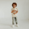 Jongens Broek Denim | Floyd van Your Wishes in de kleur Denim Blue in maat 140.