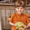 Jongens T-Shirt Solid | Djamie van Your Wishes in de kleur Glazed Ginger in maat 92.