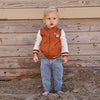 Jongens College Jacket Solid | Dilano van Your Wishes in de kleur Glazed Ginger in maat 92.