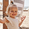Meisjes Romper Solid | Dorthe van Your Wishes in de kleur Ivory in maat 92.