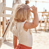 Meisjes Romper Solid | Dorthe van Your Wishes in de kleur Ivory in maat 92.