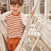 Jongens Pants Solid | Dukos van Your Wishes in de kleur Glazed Ginger in maat 92.