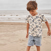 Jongens Jeansshorts | Aaron van Your Wishes in de kleur Denim Blue in maat 92.