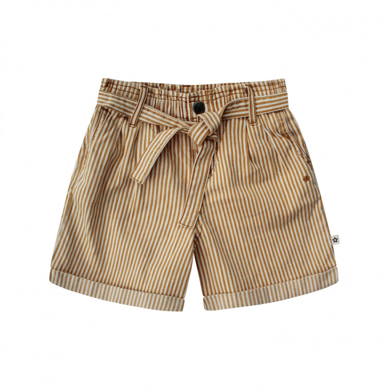 Meisjes Shorts Striped Largo | Aline van Your Wishes in de kleur Warm Yellow in maat 134/140.