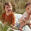 Meisjes Cardigan Ajour | Ali van Your Wishes in de kleur Glazed Ginger in maat 68.
