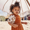 Meisjes T-Shirt Papajas | Alyssa van Your Wishes in de kleur Apricot Brandy in maat 92.