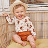 Jongens Pamper shorts Sunset | Angel van Your Wishes in de kleur Glazed Ginger in maat 68.