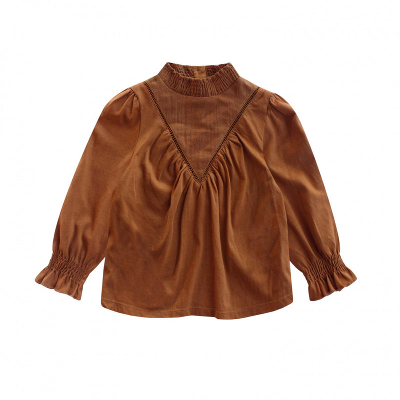 Meisjes Top longsleeve Sunset | Dora van Your Wishes in de kleur Glazed Ginger in maat 92.