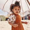 Meisjes Dress Sunset | Danielle van Your Wishes in de kleur Glazed Ginger in maat 92.