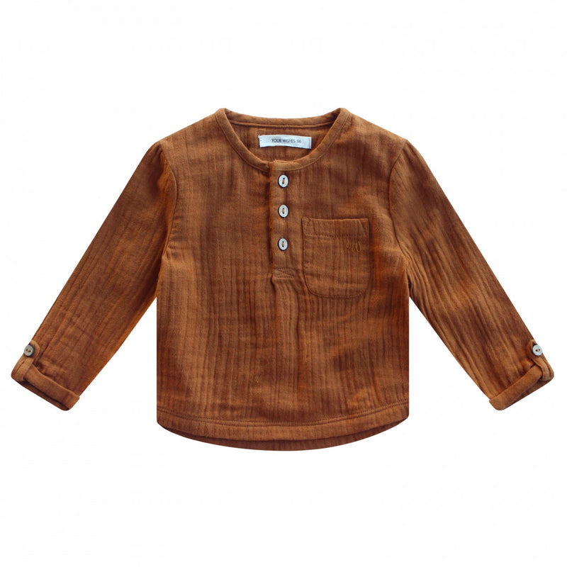 Jongens Longsleeve Sunset | Dangelo van Your Wishes in de kleur Glazed Ginger in maat 68.