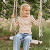 Meisjes Longsleeve striped Raya | Danica van Your Wishes in de kleur Glazed Ginger in maat 92.