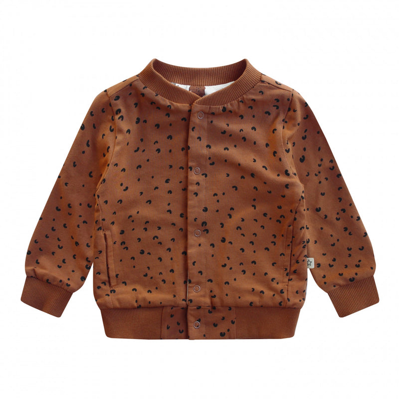 Jongens Cardigan Jag Spots Reversible | Carlo van Your Wishes in de kleur Glazed Ginger in maat 68.