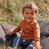 Jongens Cardigan Jag Spots Reversible | Carlo van Your Wishes in de kleur Glazed Ginger in maat 68.