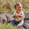 Jongens Cardigan Jag Spots Reversible | Carlo van Your Wishes in de kleur Glazed Ginger in maat 68.
