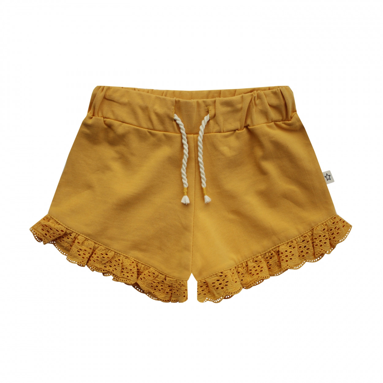 Meisjes Shorts Anglaise | Amira van Your Wishes in de kleur Golden Apricot in maat 134/140.