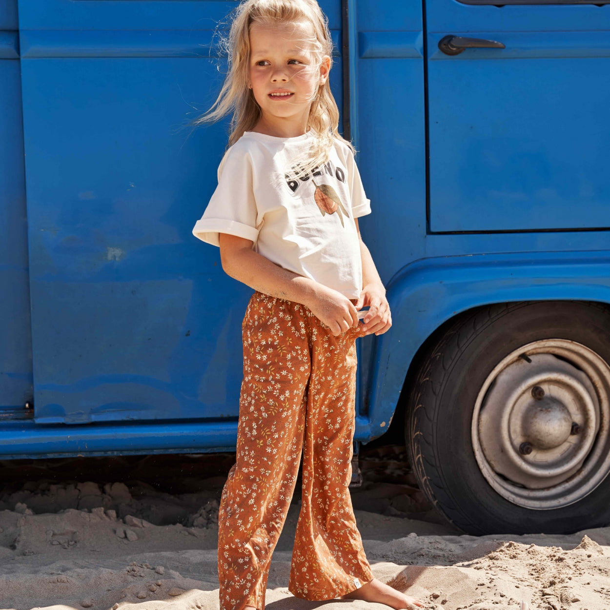 Meisjes Pants Daisy | Bar van Your Wishes in de kleur Glazed Ginger in maat 122/128.