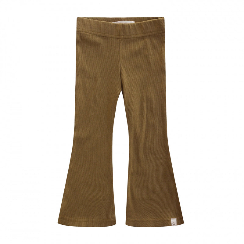 Meisjes Legging Fine Rib | Nikita van Your Wishes in de kleur Plantation in maat 134/140.