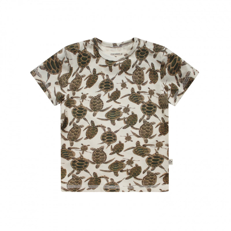 Jongens T-Shirt Turtle | Arwen van Your Wishes in de kleur Plantation in maat 68.
