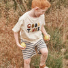 Jongens T-Shirt Good Times | Adri van Your Wishes in de kleur Ivory in maat 134/140.
