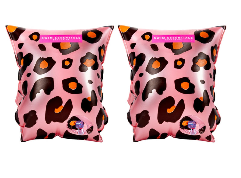 Swim Essentials - Zwembandjes panter rosé goud 2 - 6 jaar