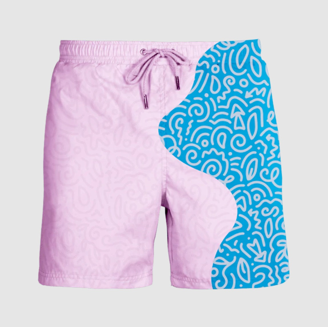 Seasons Swimshorts Doodle Teal-Pink