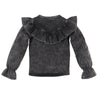Meisjes Longsleeve Aniek van Z8 in de kleur Stonewash black in maat 140/146.