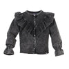 Meisjes Longsleeve Aniek van Z8 in de kleur Stonewash black in maat 140/146.