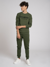 Jongens Falco Sweatpants van Nik & Nik in de kleur Dark Moss Green in maat 164.