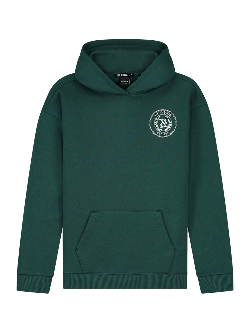 Jongens Vern Hoodie van Nik & Nik in de kleur Varsity Green in maat 164.