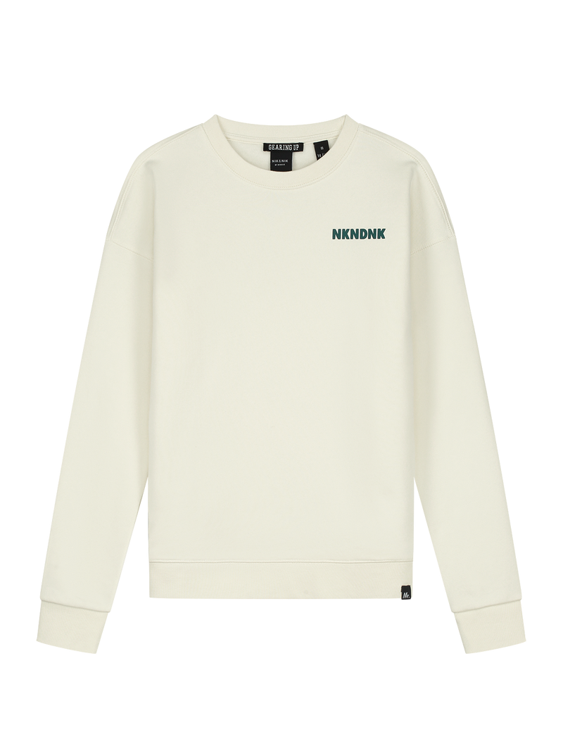 Jongens Victor Sweater van Nik & Nik in de kleur White Beach in maat 164.