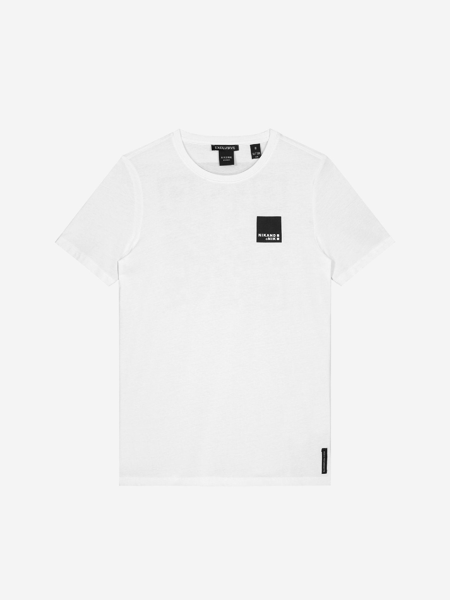 Jongens Marnix T-shirt van Nik & Nik in de kleur Off White in maat 164.