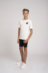 Jongens Marnix T-shirt van Nik & Nik in de kleur Off White in maat 164.