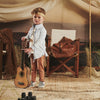 Jongens Baby Short sleeve Lilo van Z8 in de kleur Cococream in maat 86.