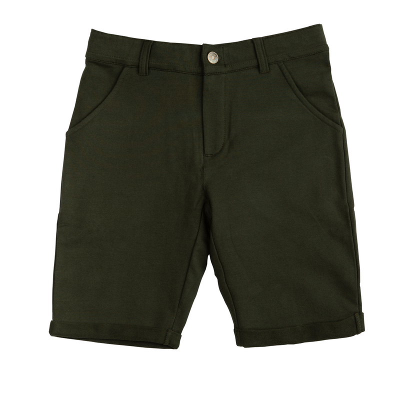 Jongens Sweatshort Barry van Skurk in de kleur Army in maat 164, 170.