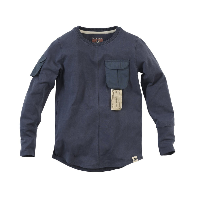 Jongens Sweater Biber van Z8 in de kleur Real steel in maat 140/146.