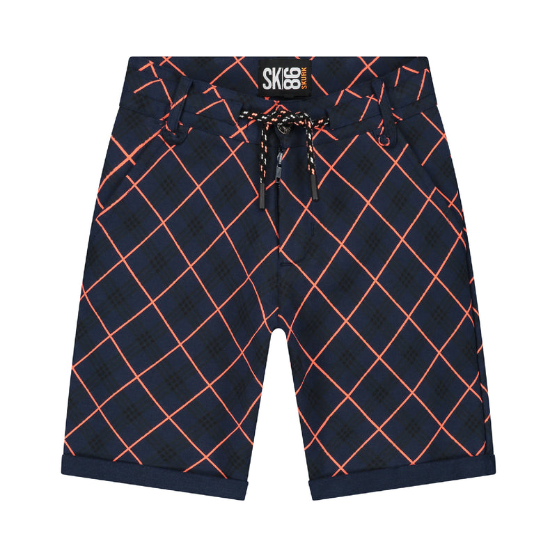 Skurk Shorts Bob Dark Blue Coral ruit