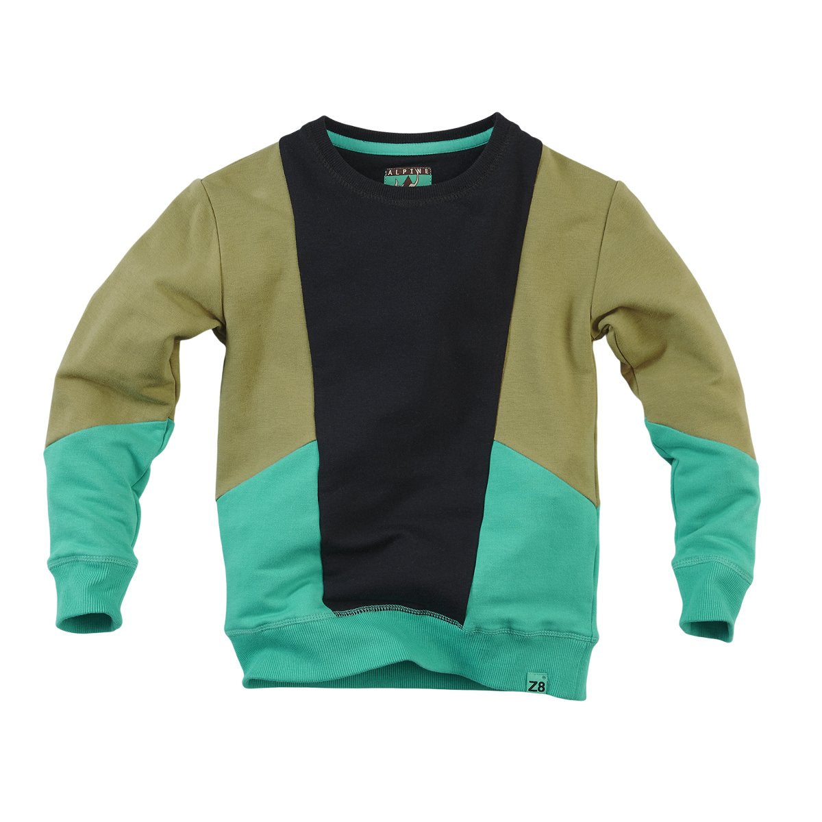 Jongens Sweater Davino van Z8 in de kleur Misty moss in maat 140/146.