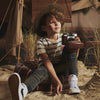 Jongens Short sleeve Pijke van Z8 in de kleur Cococream/Beasty black in maat 140/146.