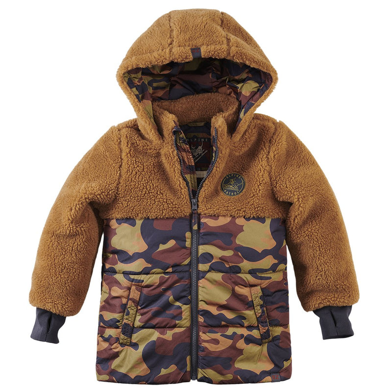 Jongens Winterjas Drake van Z8 in de kleur Gingerbread in maat 140/146.